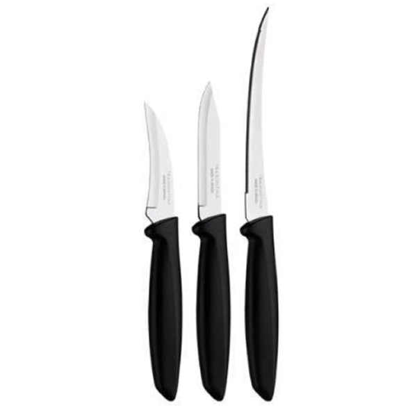 Tramontina 23498/012 Plenus, 3Pcs, Knife Set, Black