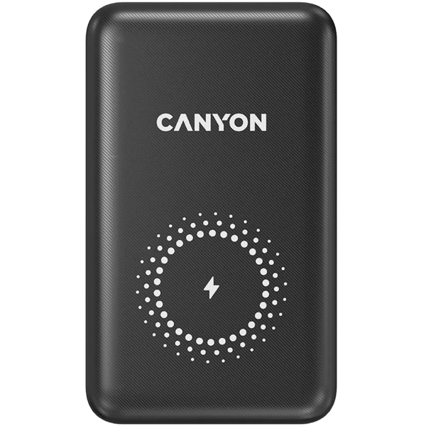 პორტატული დამტენი Canyon CNS-CPB1001B, 10000mAh, USB-C, USB-A, Power Bank, Black