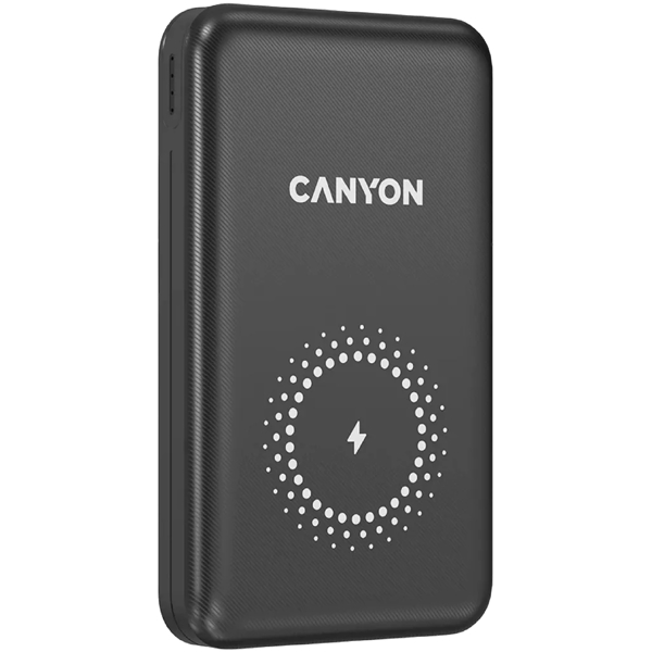 პორტატული დამტენი Canyon CNS-CPB1001B, 10000mAh, USB-C, USB-A, Power Bank, Black