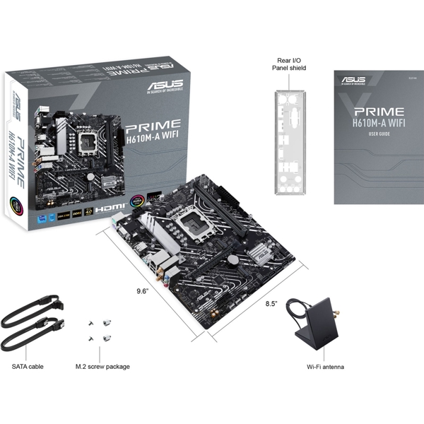 Asus 90MB1G00-M0EAY0 PRIME H610M-A, LGA 1700, DDR5, DIMM, 96GB