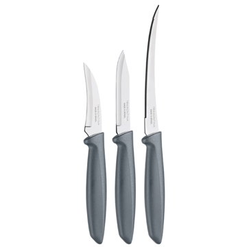 დანების ნაკრები Tramontina 23498/612 Plenus, 3Pcs, Knife Set, Grey