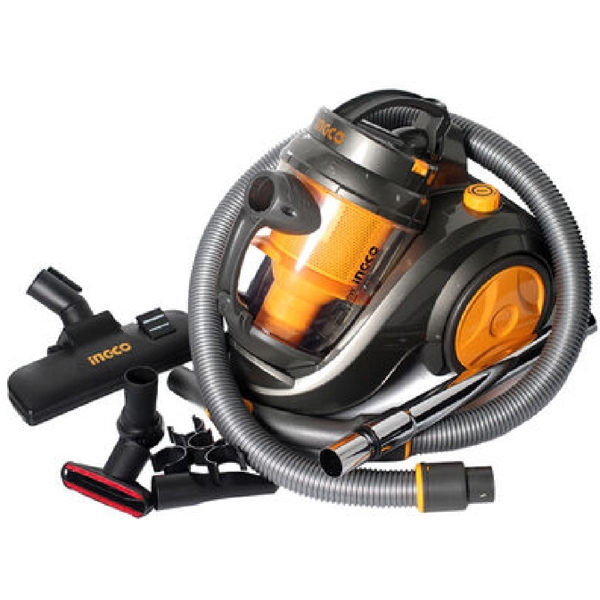 Ingco VC20258, 2000W, 2.5L, Vacuum Cleaner, Orange/Black