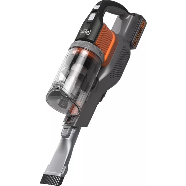 Black+Decker BHFEV182C-QW, 36W, 650ML, Vacuum Cleaner, Black/Orange