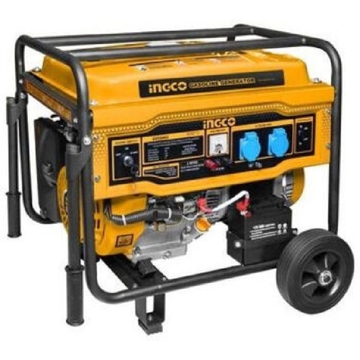 Ingco GE55003, 5000W, Petrol Generator, Black/Orange