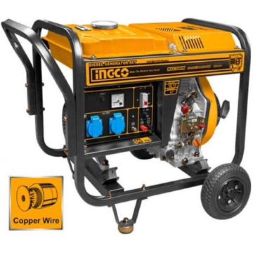 Ingco GDE30001, 3KVA, Diesel Generator, Black/Orange