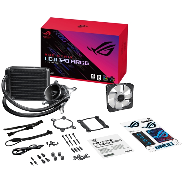 თხევადი გაგრილება Asus 90RC00D1-M0UAY0 ROG STRIX LC II 120 ARGB, 120mm, 2500Rpm, Liquid Cooling, Black