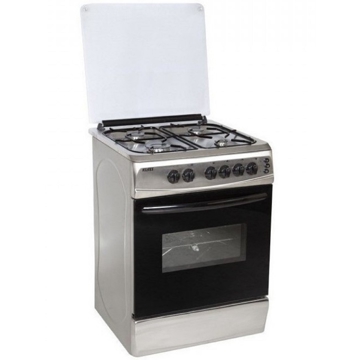 გაზქურა Cron TG6640GC Inox, 4 Gas, Oven, Inox