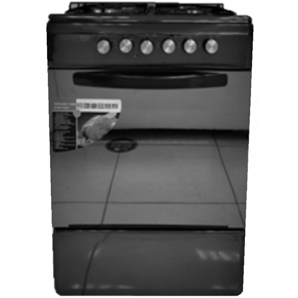 EVII G6005 CA, 4 Gas, Oven, Black