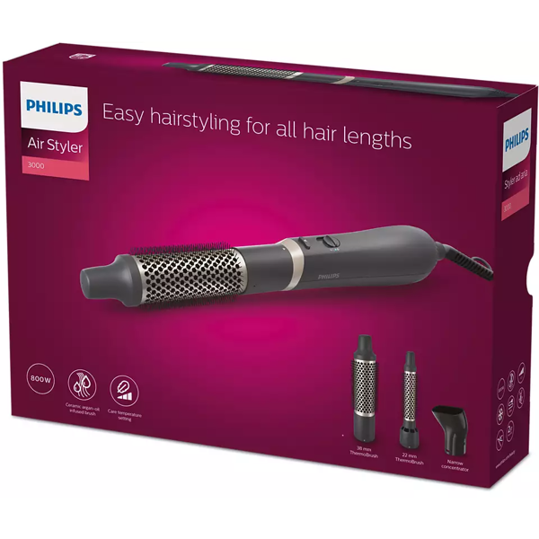 თმის სტაილერი Philips BHA301/00, 800W, Hair Styler, Black