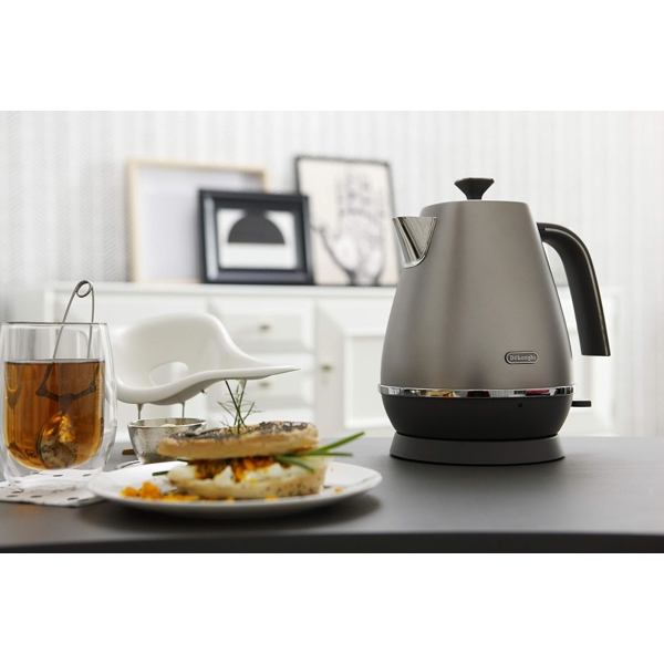 ელექტრო ჩაიდანი DeLonghi KBI2001.S, 2000W, 1.7L, Electric Kettle, Silver