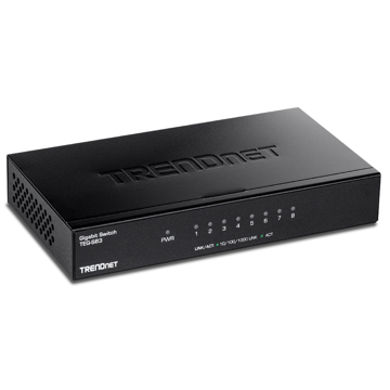 Trendnet TEG-S83, 8-Port Gigabit, Switch, Black