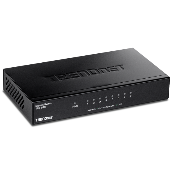 სვიჩი Trendnet TEG-S83, 8-Port Gigabit, Switch, Black