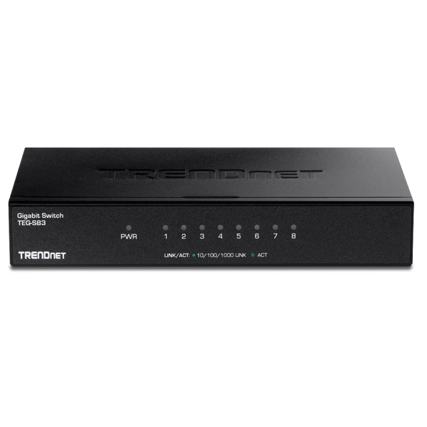 სვიჩი Trendnet TEG-S83, 8-Port Gigabit, Switch, Black