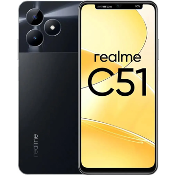 მობილური ტელეფონი Realme C51, 4GB, 128GB, Dual Sim, LTE, NFC, Black