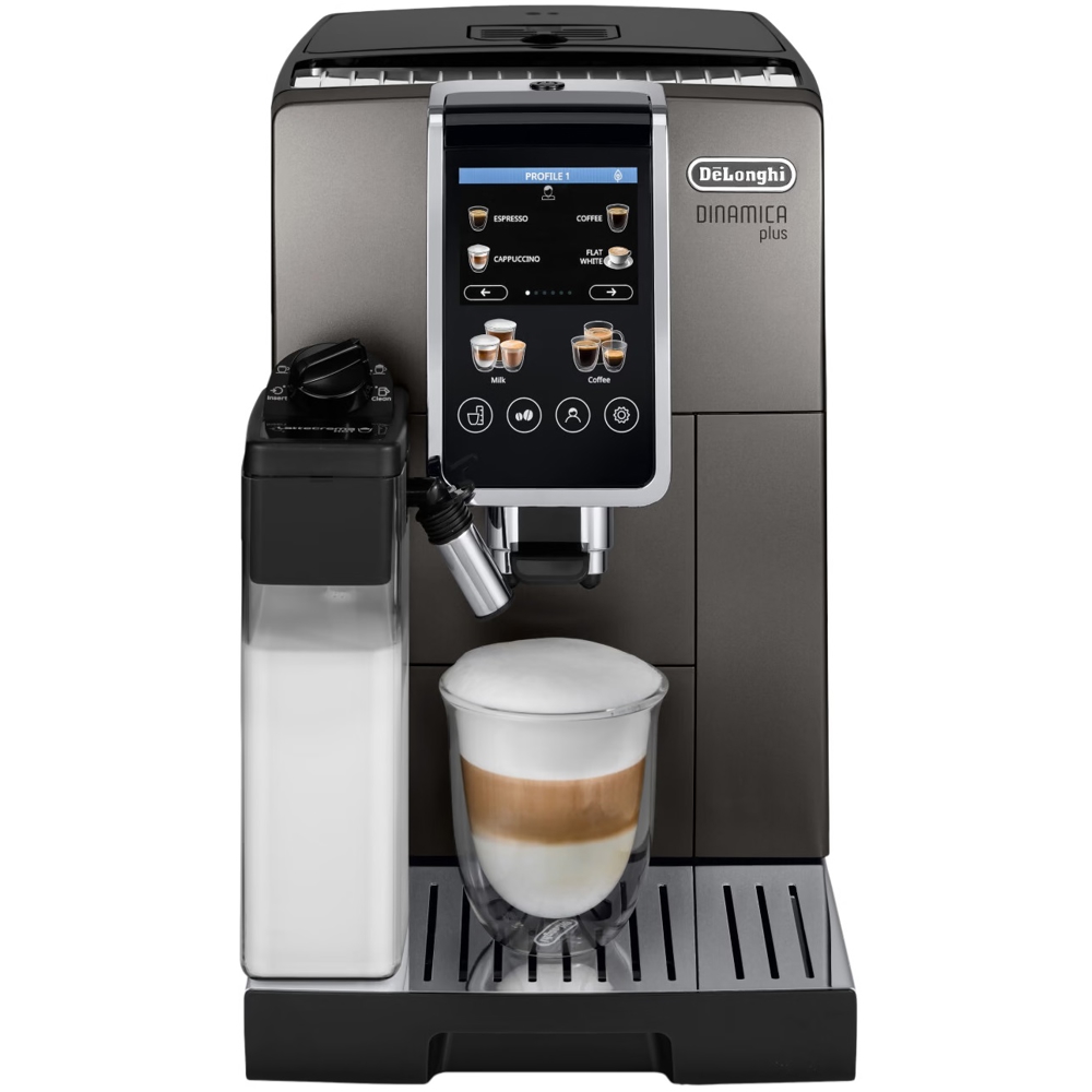 ყავის აპარატი DeLonghi ECAM380.95.TB Dinamica Plus, 1450W, 1.8L, Coffee Machine, Grey