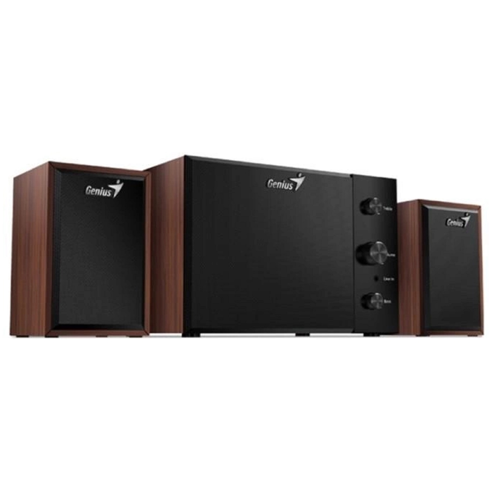 Genius 31730037400 SW-2.1 350, 15W, 3.5mm, Speaker, Brown/Black