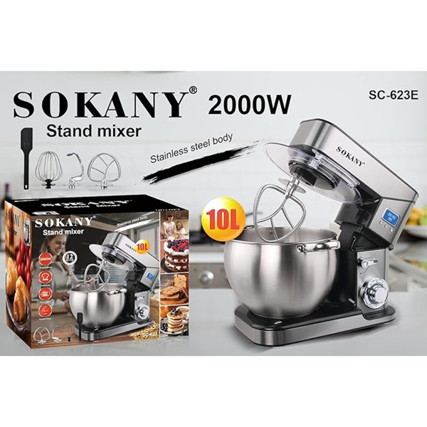 მიქსერი Sokany SC-623E, 2000W, Mixer, Silver