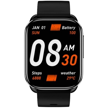 სმარტ საათი QCY 6957141408612 GS S6, 2.02", IPX8, Bluetooth, Smart Watch, Dark Black