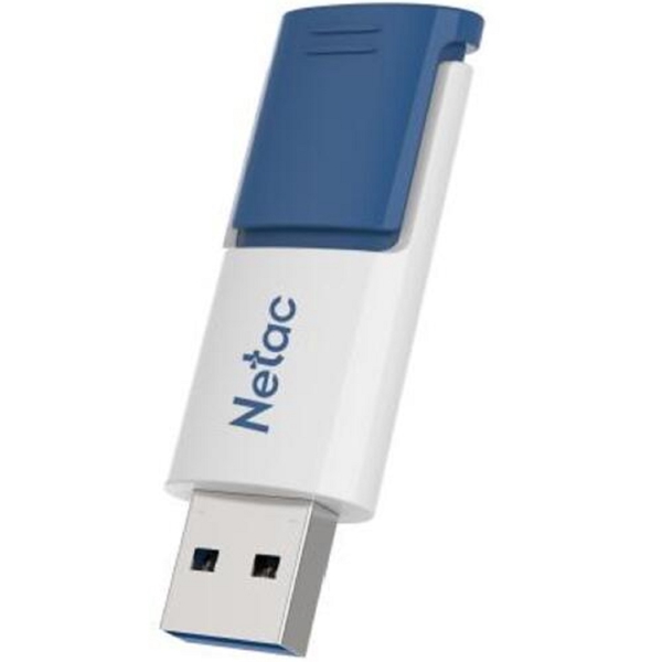 USB ფლეშ მეხსიერება Netac NT03U182N-064G-30BL, 64GB, USB 3.0, White/Blue