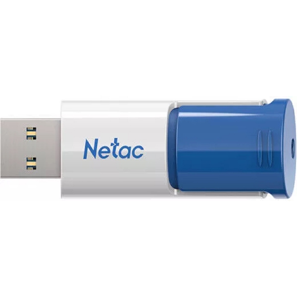 USB ფლეშ მეხსიერება Netac NT03U182N-064G-30BL, 64GB, USB 3.0, White/Blue