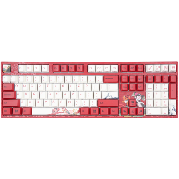 Varmilo VEM108 Koi, EC V2 Rose, Wired, USB, Keyboard, White/Red