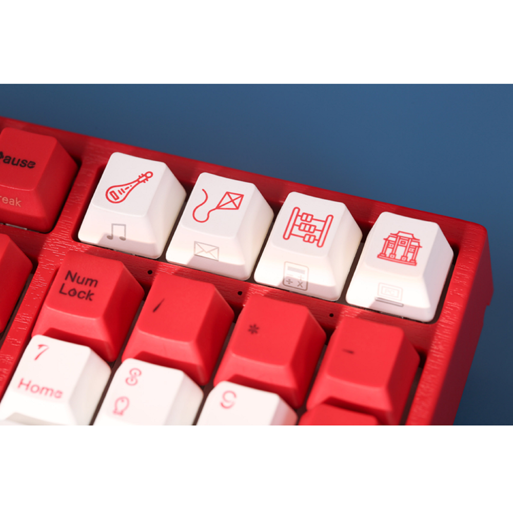 კლავიატურა Varmilo VEM108 Koi, EC V2 Rose, Wired, USB, Keyboard, White/Red