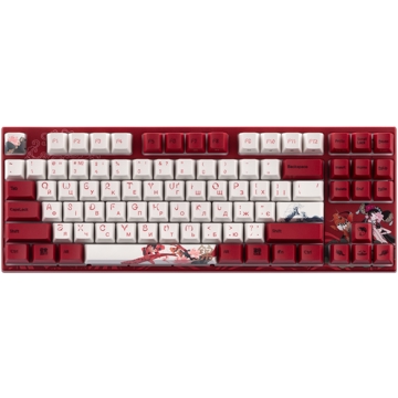 კლავიატურა Varmilo VEM87 Koi, EC V2 Sakura, Wired, USB, Keyboard, White/Red