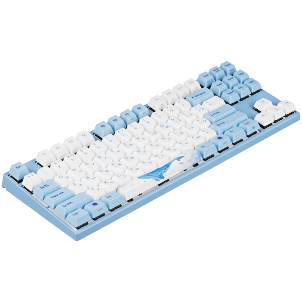 Varmilo A33A038B0A3A17A033 VEM87 Sea Melody, EC V2 Rose, Wired, USB, Gaming Keyboard, White/Blue