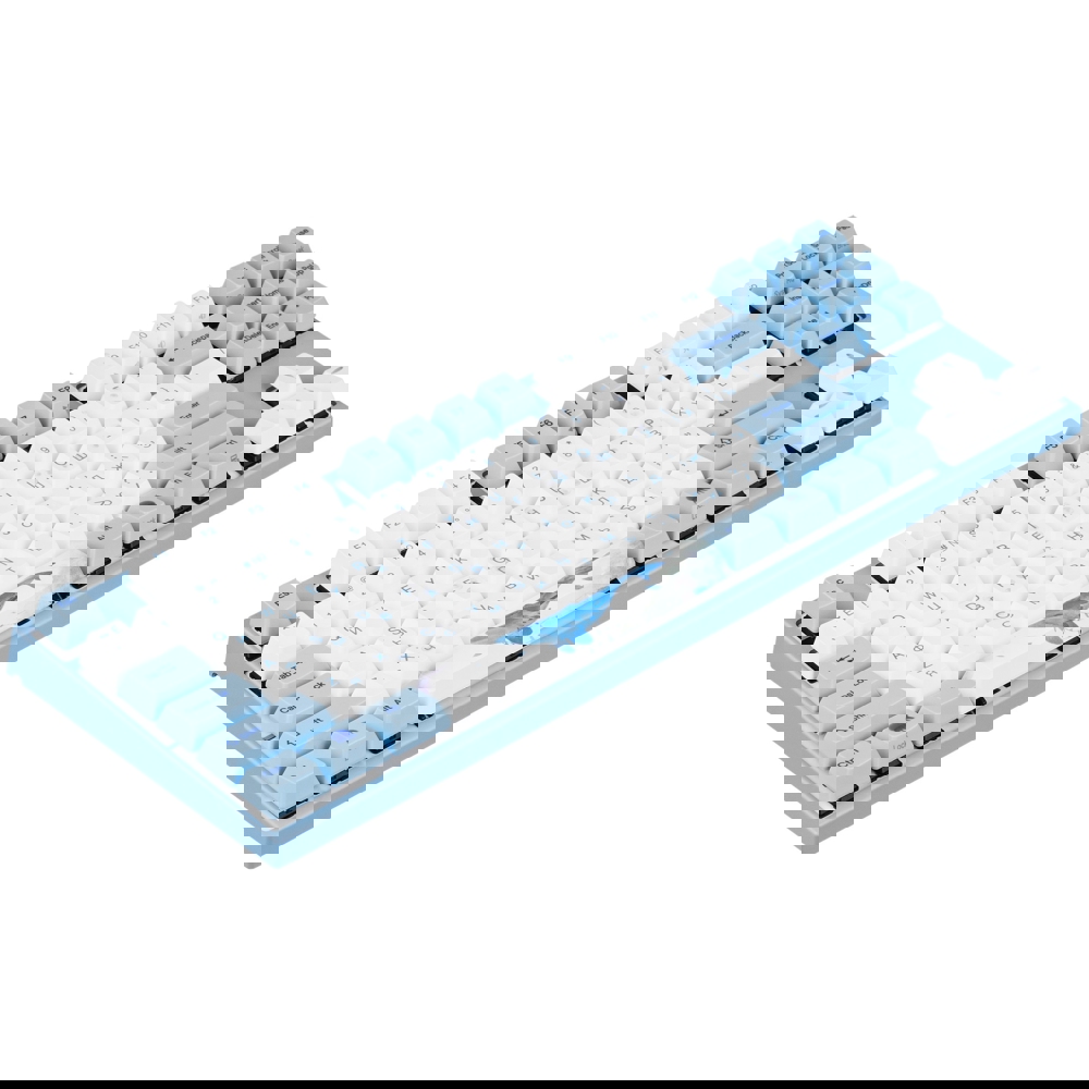 კლავიატურა Varmilo VEM87 Sea Melody, EC V2 Rose, Wired, USB, Gaming Keyboard, White/Blue