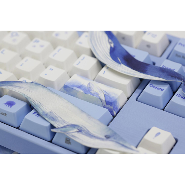 კლავიატურა Varmilo VEM87 Sea Melody, EC V2 Rose, Wired, USB, Gaming Keyboard, White/Blue