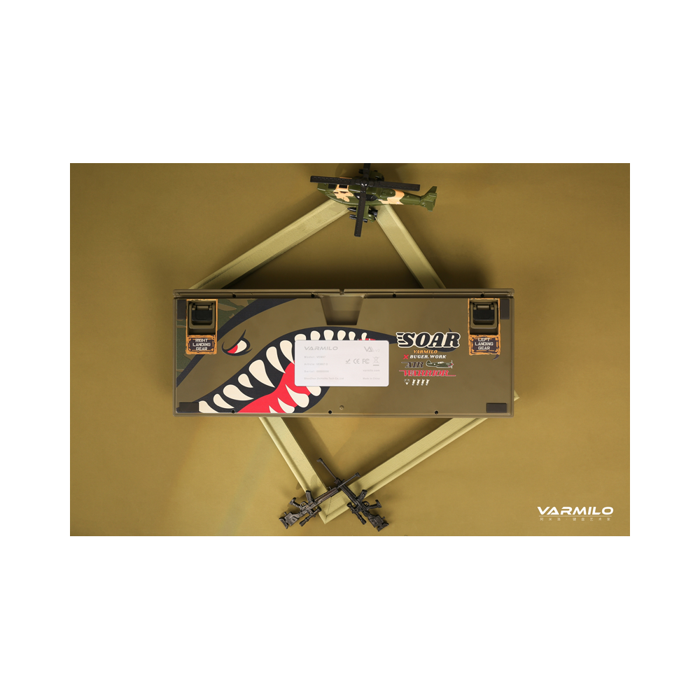 კლავიატურა Varmilo VEA87 Warrior-Soar, TTC Speed Silver, Wired, USB, Gaming Keyboard, Colorful