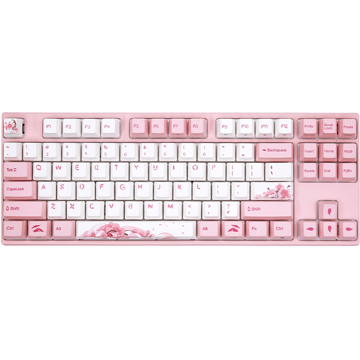 კლავიატურა Varmilo VEM87 Sakura, EC Rose V2, Wired, USB, Keyboard, Pink/White