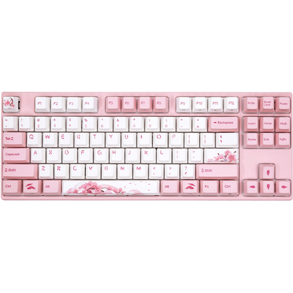 Varmilo A33A042B0A3A17A036 VEM87 Sakura, EC Rose V2, Wired, USB, Keyboard, Pink/White