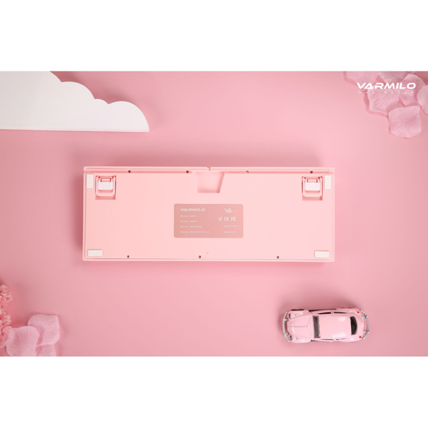 Varmilo A33A042B0A3A17A036 VEM87 Sakura, EC Rose V2, Wired, USB, Keyboard, Pink/White