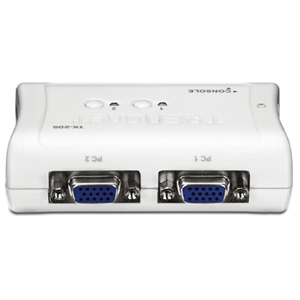 Trendnet TK-205K, 2-Port, Switch, White