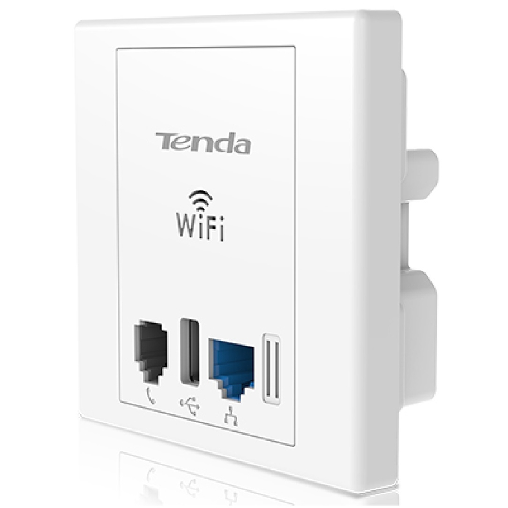 როუტერი Tenda W312A, 300Mbps, Wall Access Point, White
