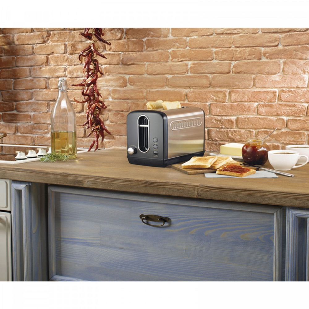 ტოსტერი Gorenje T1100CLBK, 1100W, Toaster, Silver/Black