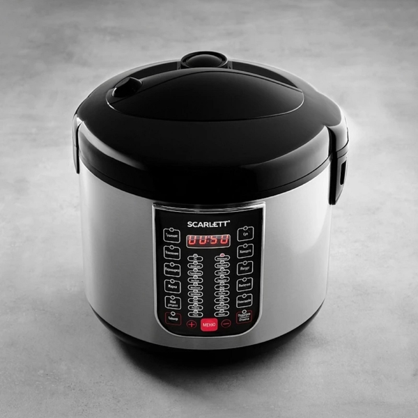 Scarlett SC-MC410S31, 900W, 5L, Multifunction Cooker, Silver/Black