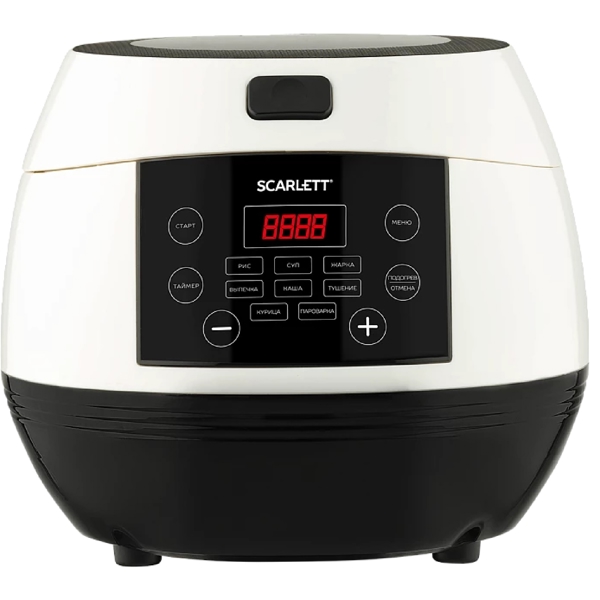 Scarlett SC-MC410S26, 500W, 3L, Multifunction Cooker, Black/White