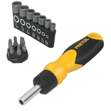 ხელსაწყოების ნაკრები Pretul DES-14P, 14Pcs, Tools Set, Yellow/Black