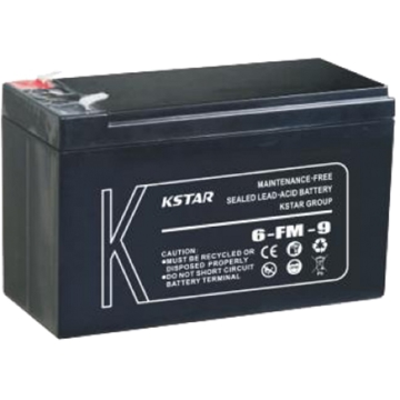 უწყვეტი კვების წყაროს აკუმულატორი KSTAR KS-6-FM-9, 12V, 9Ah, UPS Battery, Black