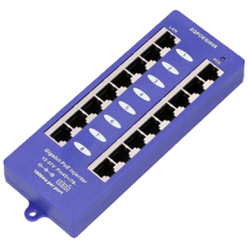 Nex POE-BOX8-G, PoE Injector, Blue