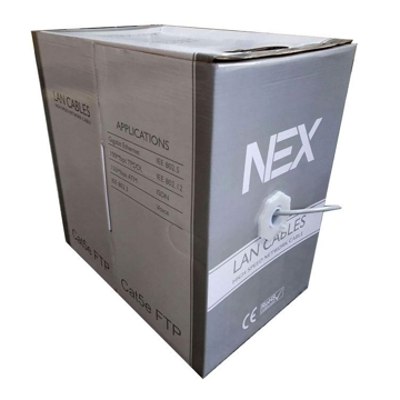 ქსელის კაბელი Nex NEX-5E-FTP-CCA-PVC-305M, Cat5e, High Speed Network Cable, 305m, Grey