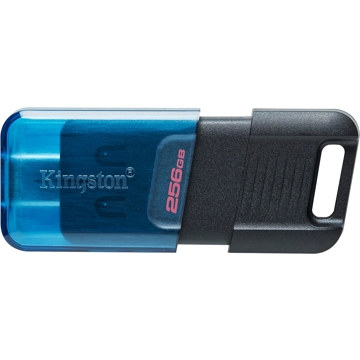 USB ფლეშ მეხსიერება Kingston DT80M/256GB DT80M, 256GB, USB 3.2 Type-C, Black/Blue