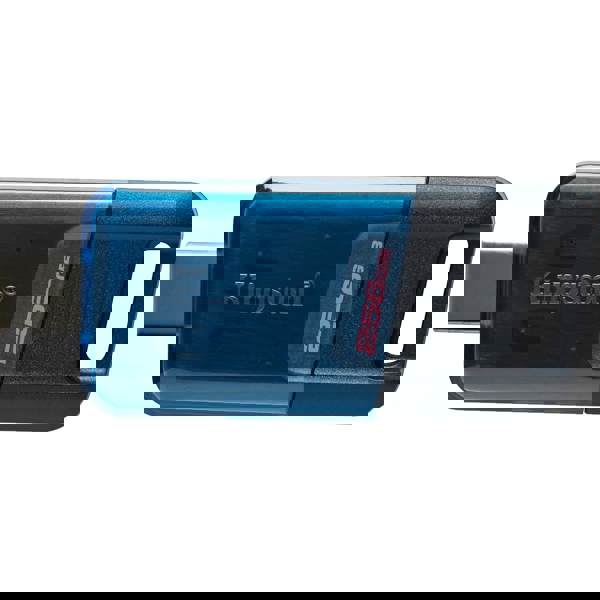 USB ფლეშ მეხსიერება Kingston DT80M/256GB DT80M, 256GB, USB 3.2 Type-C, Black/Blue