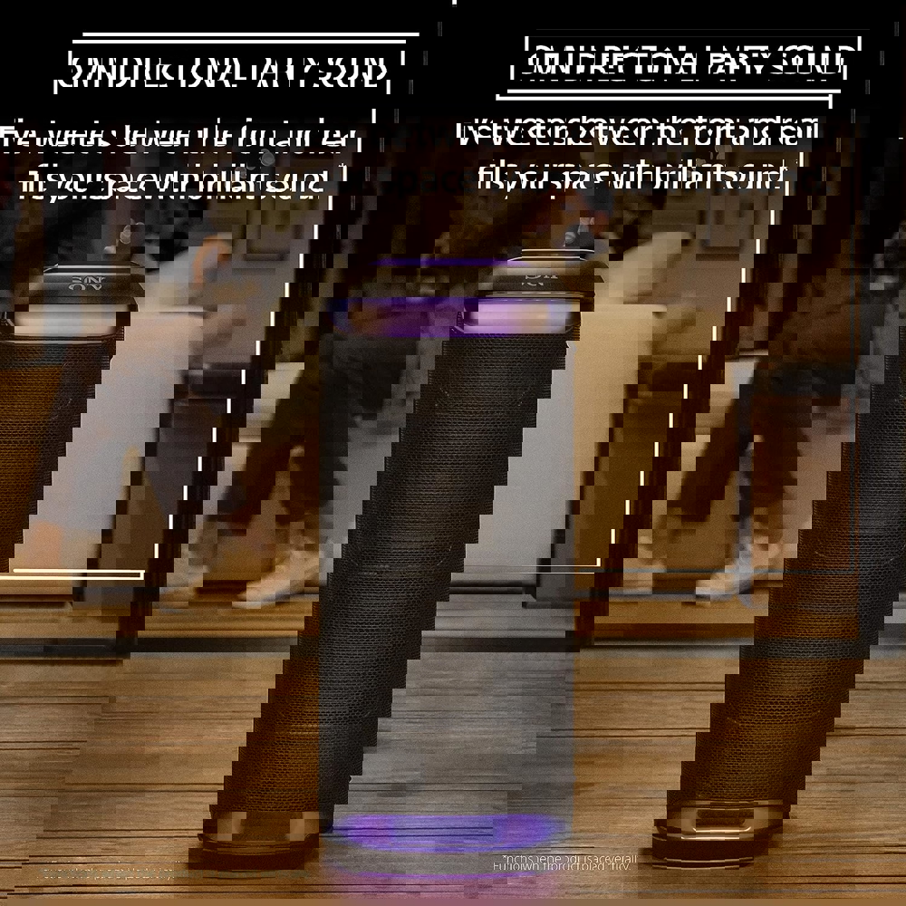 Sony SRS-XV800 X-series, IPX4, 77W, Bluetooth, USB, 3.5mm, Speaker, Black