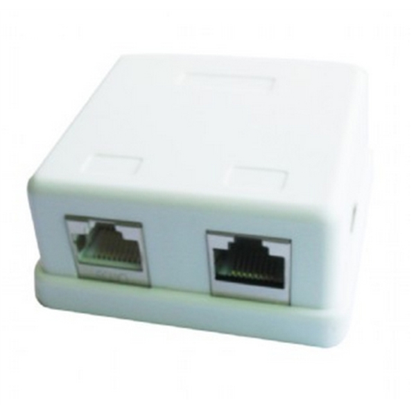 ადაპტერი Gembird Two jack surface mount box with 2 CAT5e