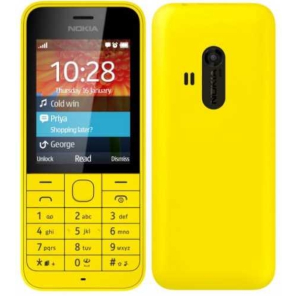 Nokia 206 Dual SIM Mobile Phones YELLOW