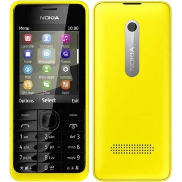 Nokia 301 Dual SIM Mobile Phone YELLOW