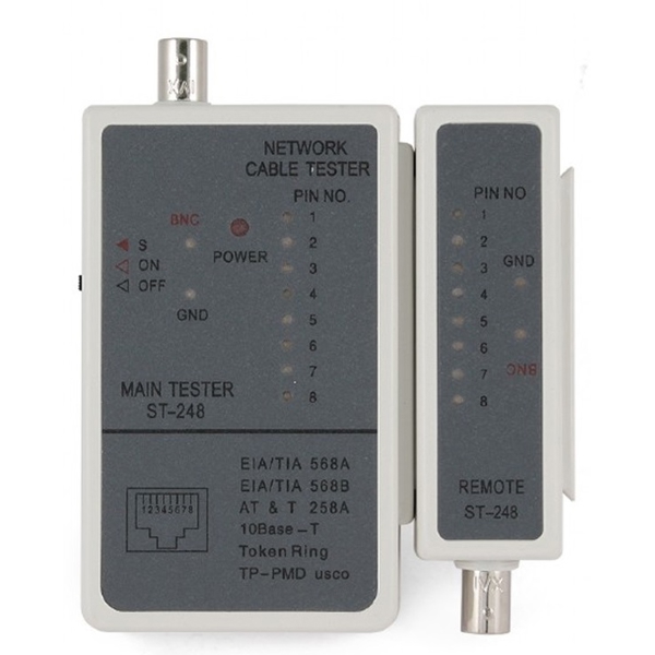 ტესტერი Gembird NCT-1, Cable tester for RJ-45 and RG-58 cables